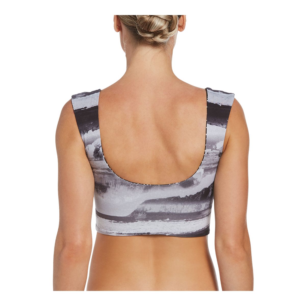 Nike Women's Explore Reversible Crop Top 2 in 1 Swimsuit Bikini Top, Beach