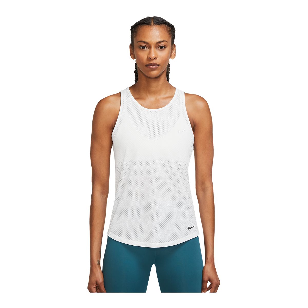 Nike Women's Run One Breathe Tank Top  Relaxed Fit Sleeveless Sports Running