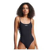 Superdry Women's Code Essential Tape One Piece Swimsuit/Bathing Suit, Beach Front_Angled_Right