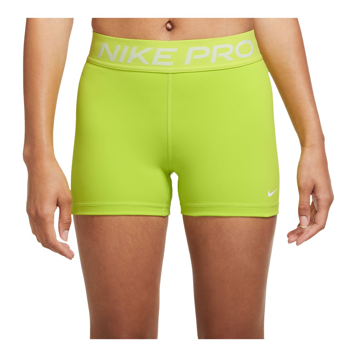 Nike Pro Three Inch Shorts Womens Black/ Volt, £25.00
