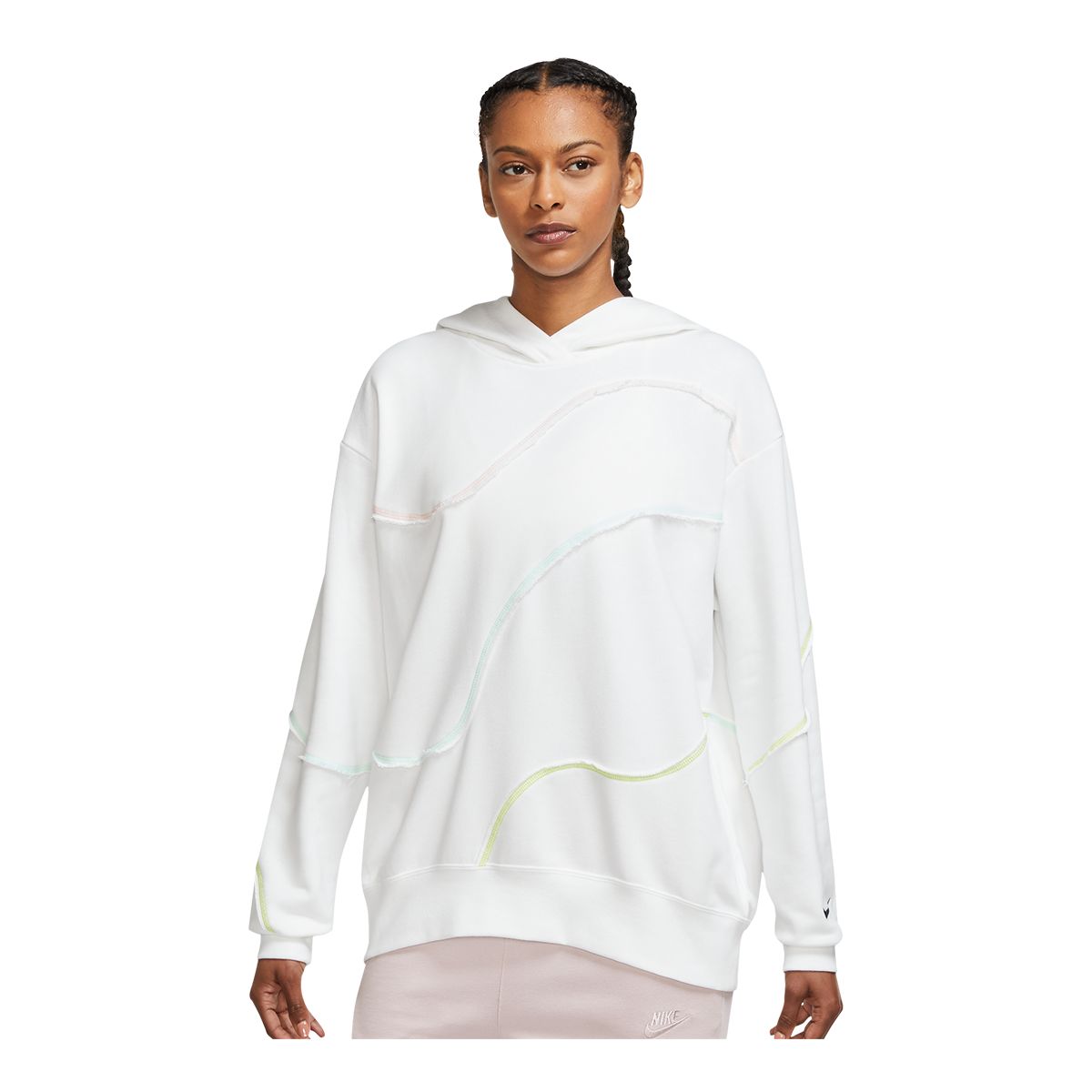 Nike Women's Veneer Swirl Pullover Hoodie, French Terry, Oversized, Dri ...