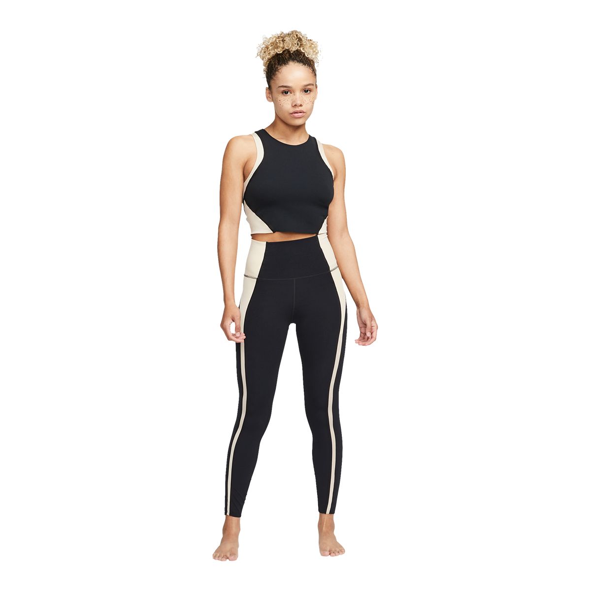 Nike Yoga luxe crop top in black