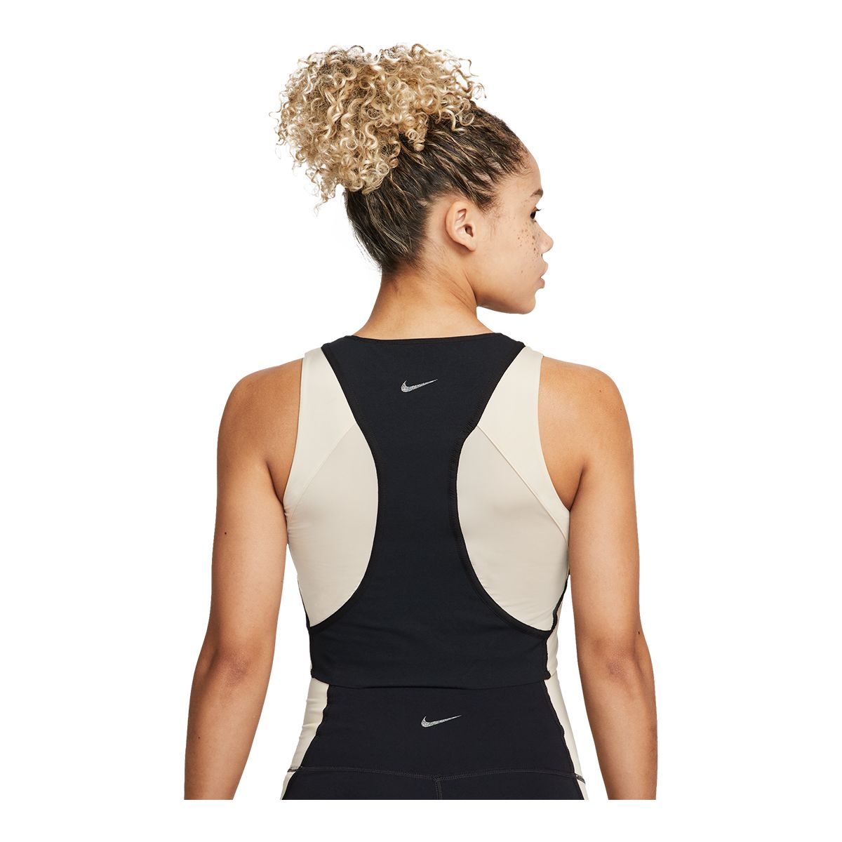 Nike Women's Yoga Luxe Novelty Crop Tank Top, Sleeveless, Dri-FIT