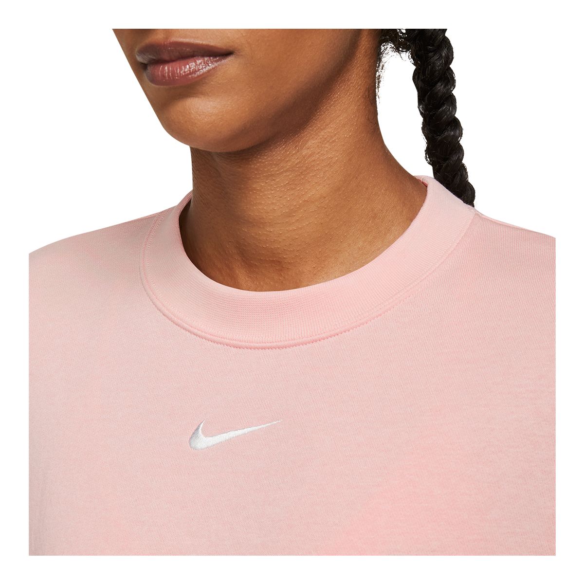 Nike Women's Sportswear Collection Essentials Crew Fleece Crop Sweatshirt, Oversized