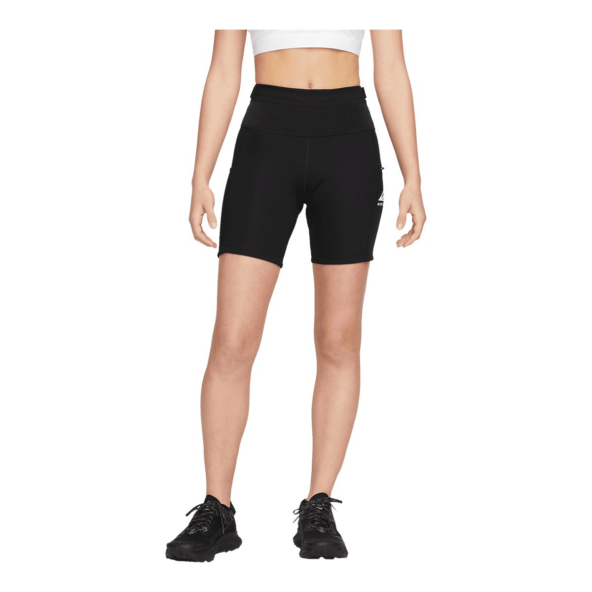 NWT-Nike Women Yoga Luxe Shorts Sz 1X Bronze Eclipse/Smokey Mauve 