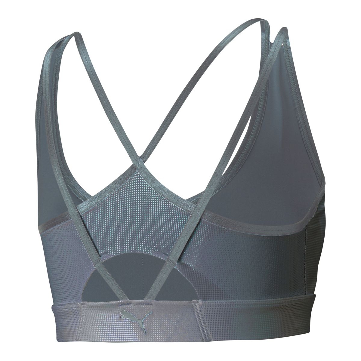 PUMA Women's Stardust Sports Bra, Medium Impact, Removable Pads