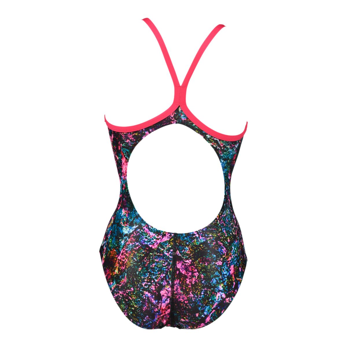 Arena Women's Mountain Text Light Drop Back One Piece Swimsuit/Bathing