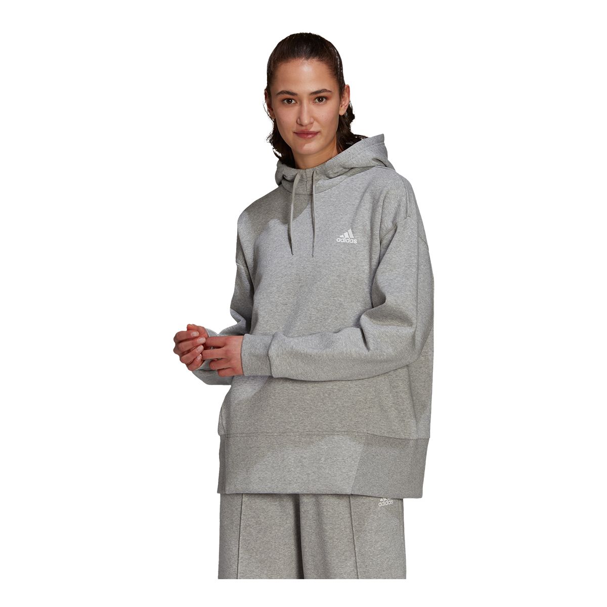 adidas Women's Studio Sweatshirt Hoodie, Fleece