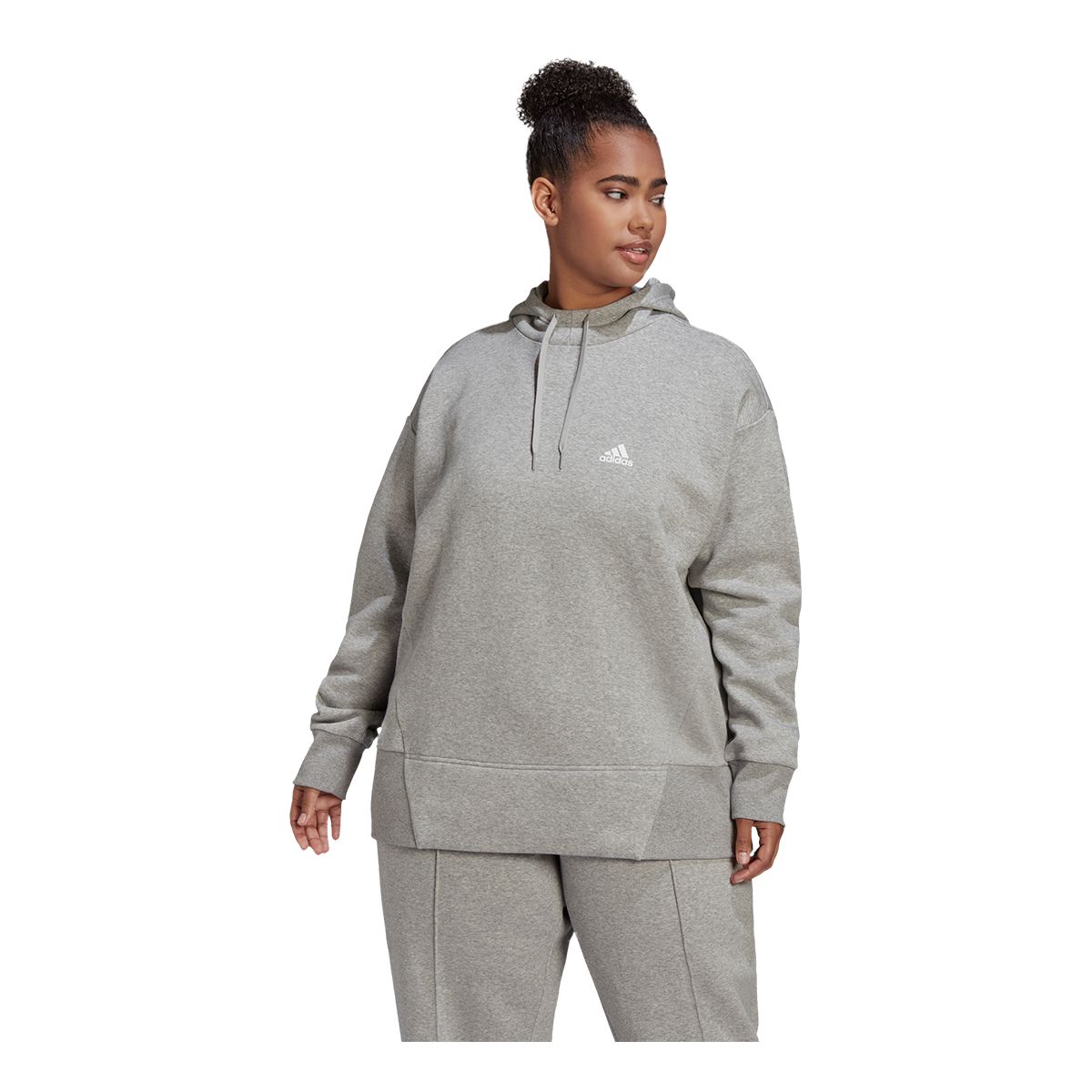 adidas Women's Studio Sweatshirt Hoodie, Fleece