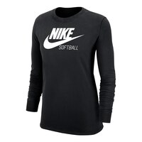 Nike Women's Softball Logo Long Sleeve Shirt Front_Three_Fourths_Angled_Left