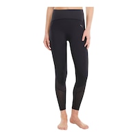PUMA Women's Studio Ottoman High Waist 7/8 Tights Front_Flat