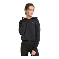 PUMA Women's Studio Cropped Hoodie, Relaxed Fit Front_Flat