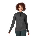 FWD Women's Core Long Sleeve Half Zip Training Shirt Front_Flat
