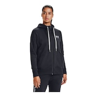 Under Armour Women's Rival Fleece Full Zip Hoodie Front_Angled_Right