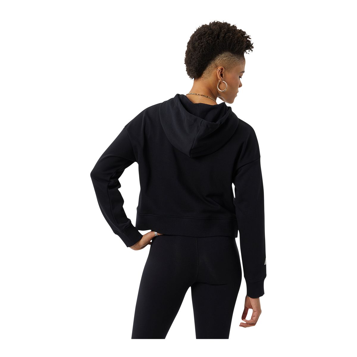 New Balance Women's KVV Essentials Cropped Hoodie, Fleece