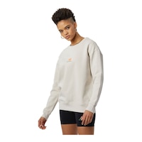 New Balance Women's KVV Athletics Running Sweatshirt, Oversized Front_Angled_Left