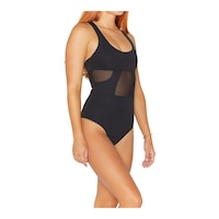 Hurley Women's Max Solid Mesh One Piece Swimsuit/Bathing Suit, Beach Front_Angled_Right