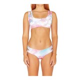 Hurley Women's Head In The Clouds Split Strap Swimsuit Bikini Top, Sport Front_Flat
