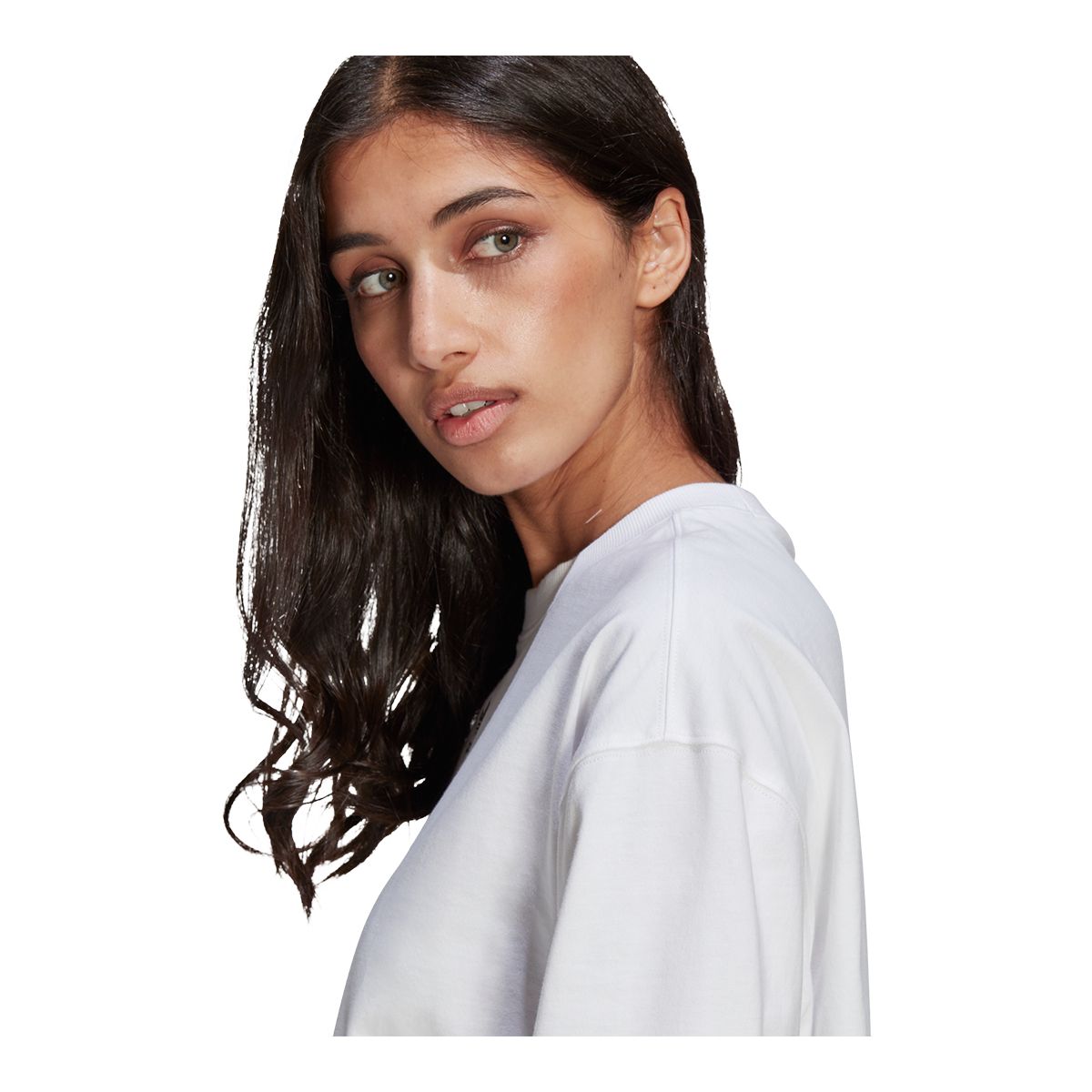 adidas Originals Women's Small Logo Cotton Jersey T Shirt, Loose Fit