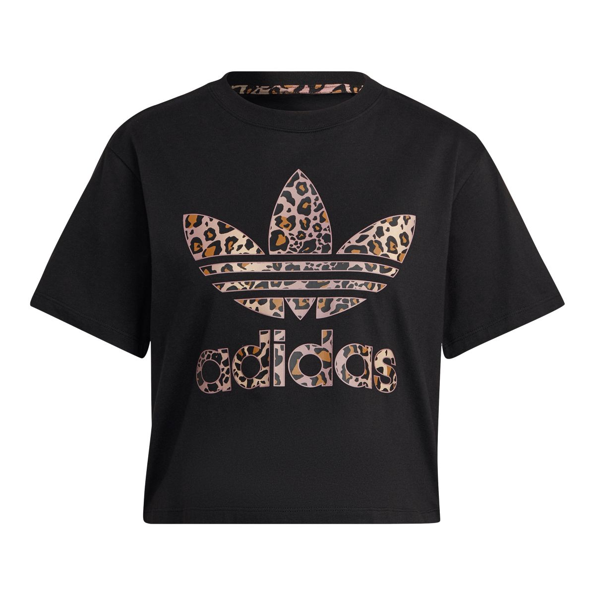 adidas Originals Women's Leopard Cotton Jersey T Shirt