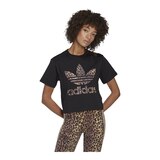adidas Originals Women's Leopard Cotton Jersey T Shirt Front_Flat