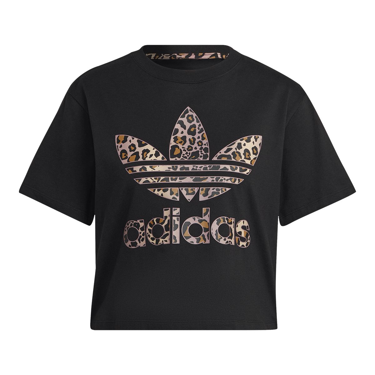 adidas Originals Women's Leopard Cotton Jersey T Shirt