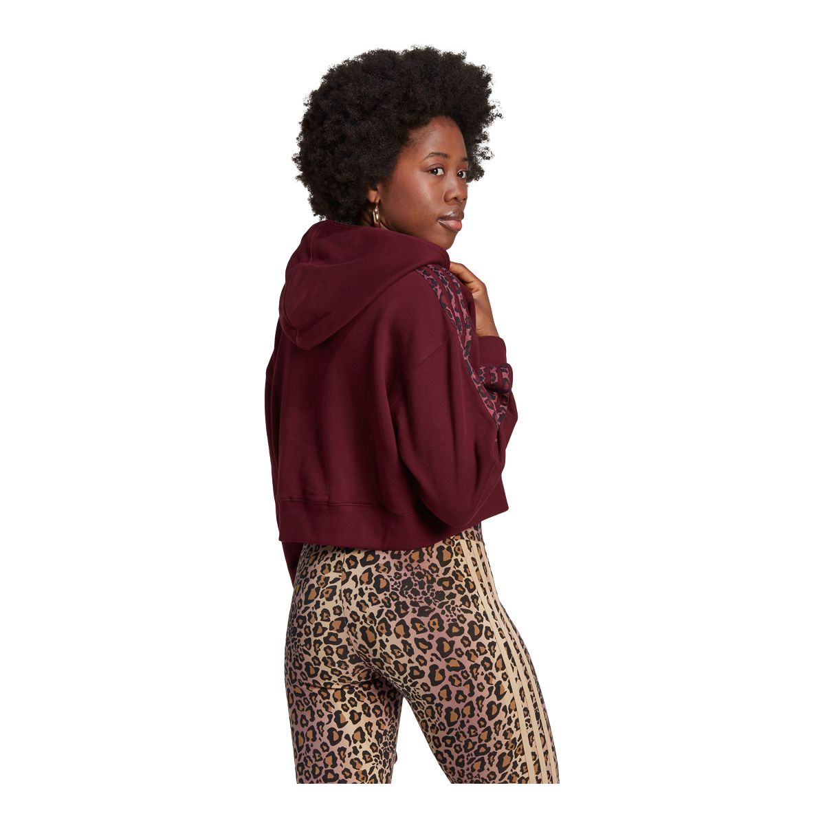 adidas Women's Originals Cropped Hoodie, 100% Cotton French Terry