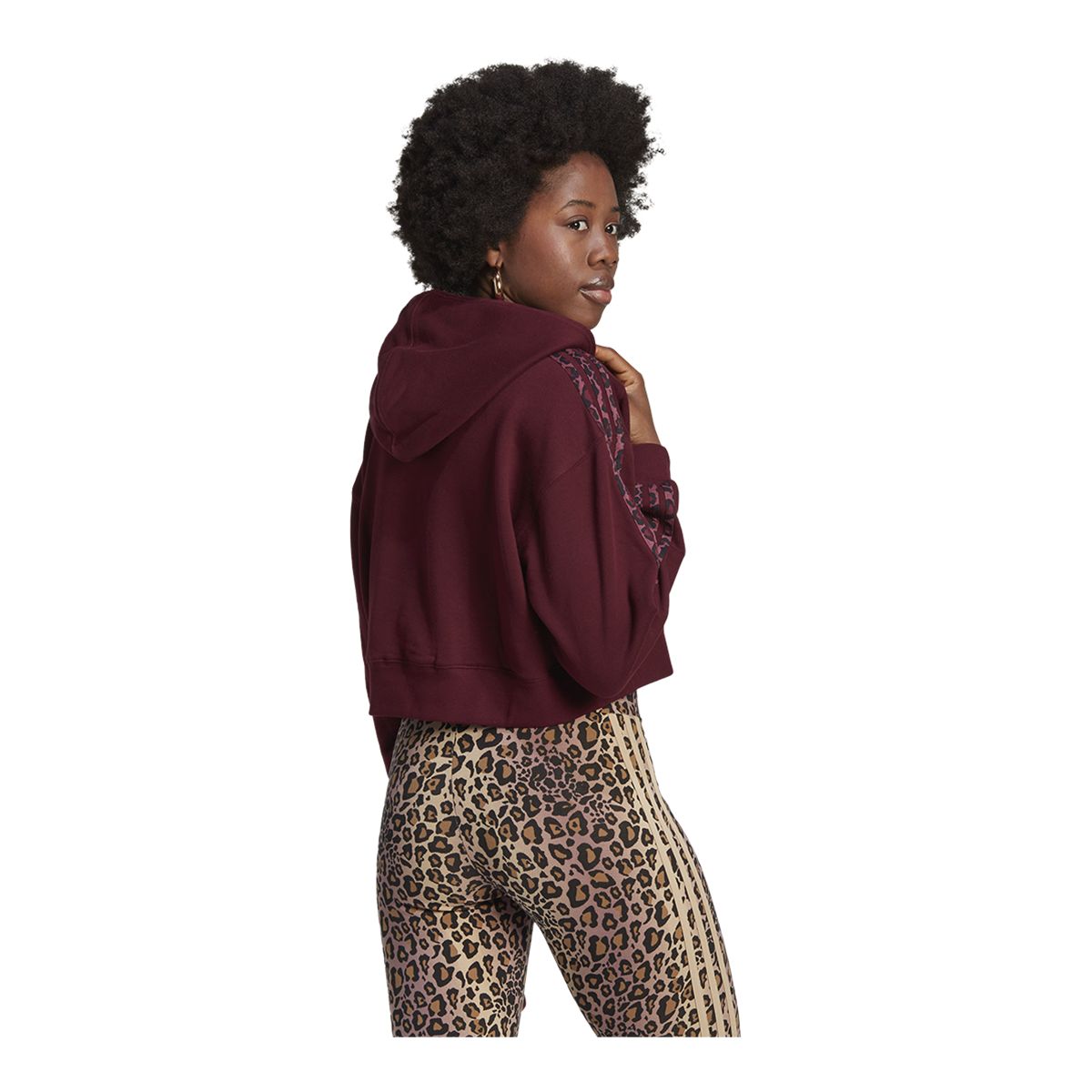 adidas Women's Originals Cropped Hoodie, 100% Cotton French Terry