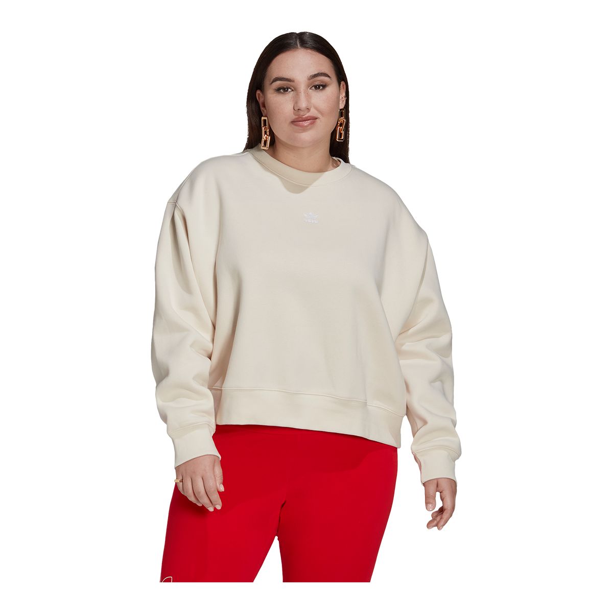 adidas Originals Women's Crewneck Fleece Sweatshirt, Plus Size