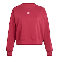adidas Originals Women's Plus Size Small Logo Sweatshirt Front_Flat