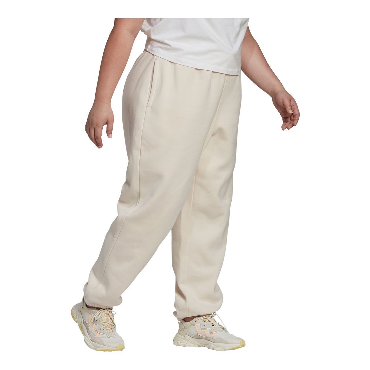 adidas Originals Women's Plus Size Fleece Sweatpants, Casual, Lounge