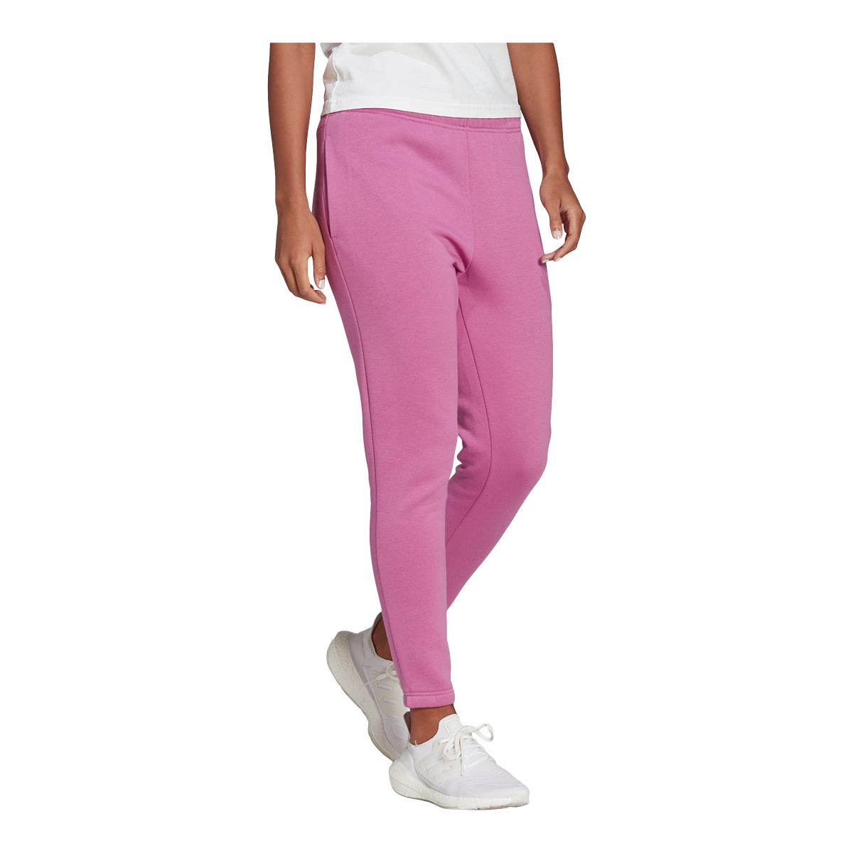 adidas Women's Seasonal Fleece Sweatpants, Casual, Lounge, Mid Rise