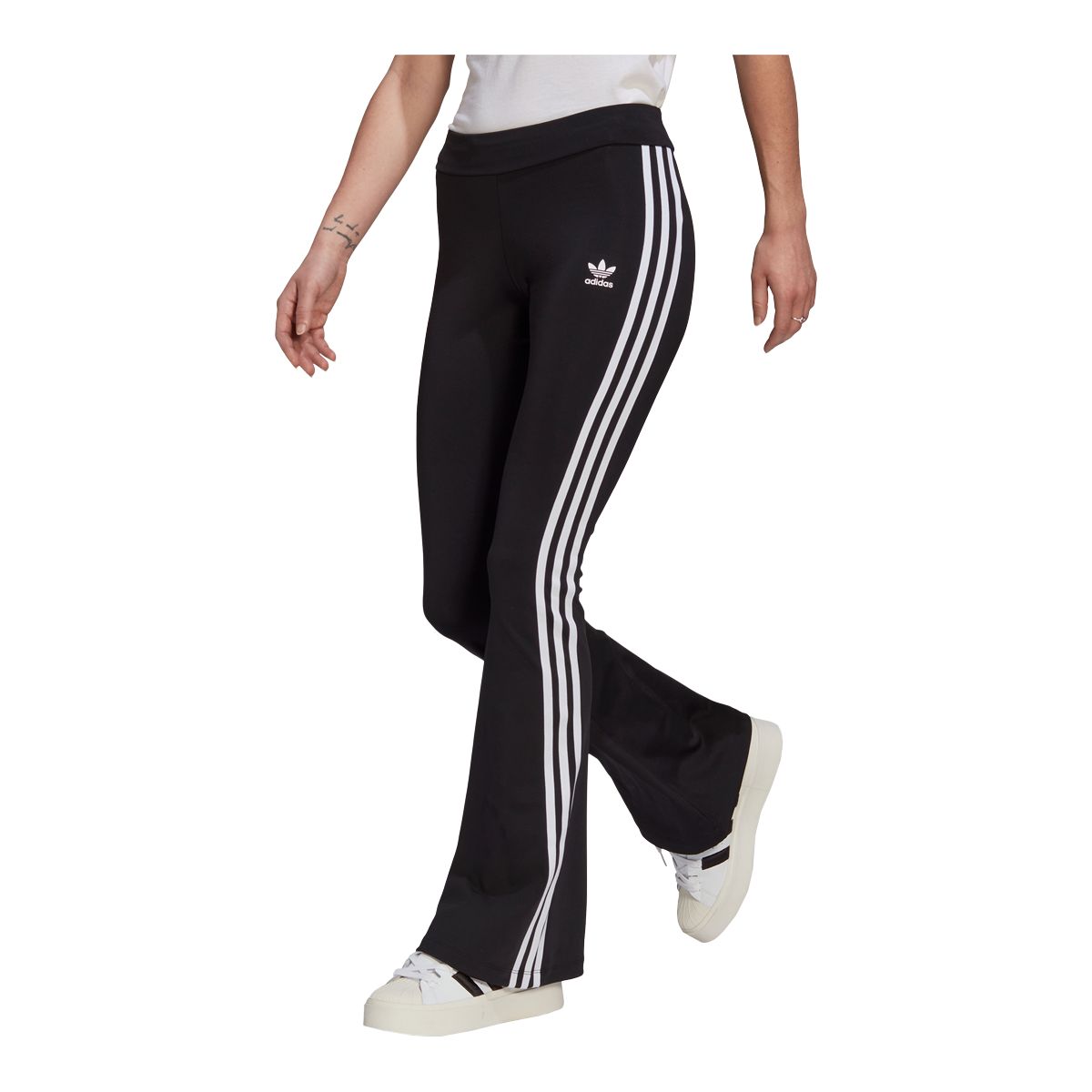 adidas Originals Women's Flared Pants, Casual, High Rise