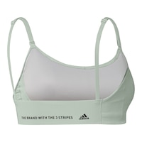 adidas Women's Studio Adjustable Sports Bra, Low Impact, Yoga, Padded Front_Angled_Right