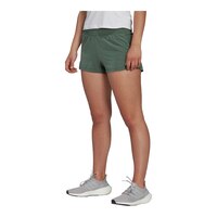 adidas Women's 3-Stripes Pacer Woven Heather Shorts Front_Angled_Left
