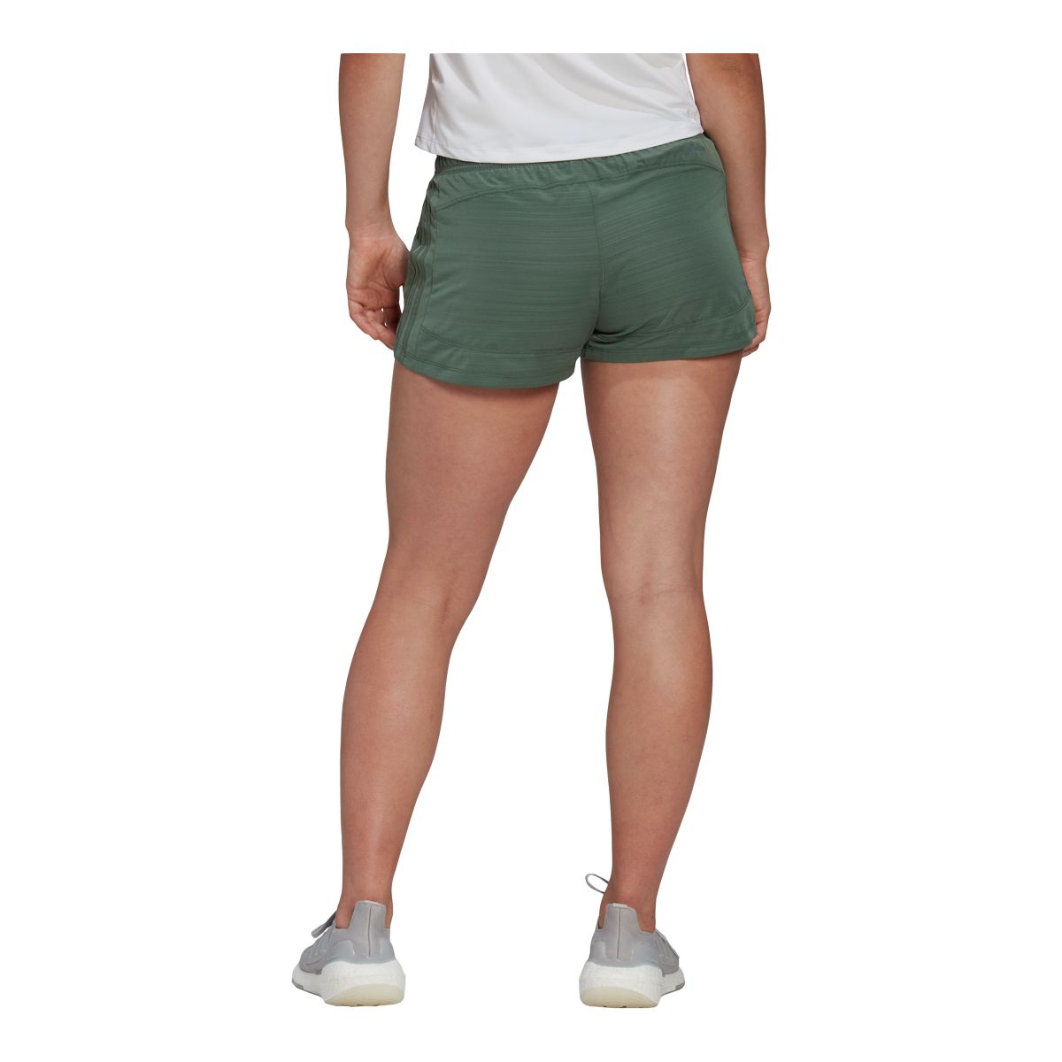 adidas Women's 3-Stripes Pacer Woven Heather Shorts