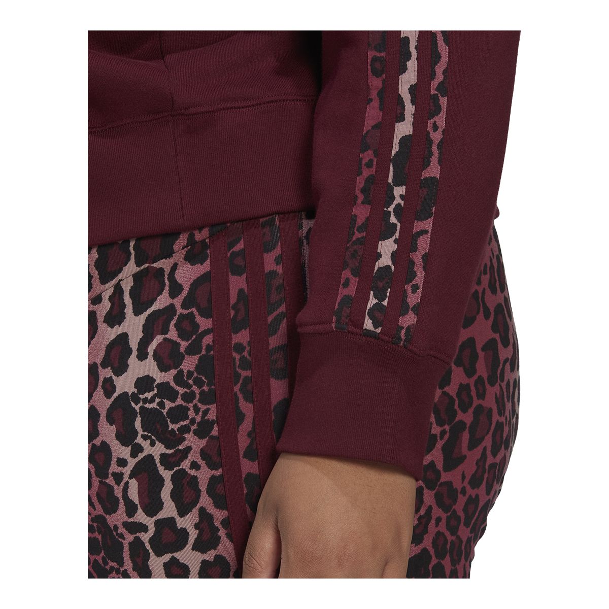 adidas Women's Originals Pullover Cropped Hoodie, 100% Cotton, Plus Size