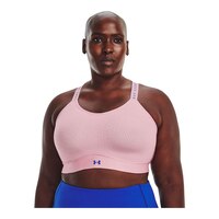 Under Armour Women's Infinity Plus Size Sports Bra, Medium Impact, Padded Front_Flat