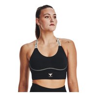 Under Armour Women's Infinity Project Rock Sports Bra, Medium Impact, Padded Front_Flat