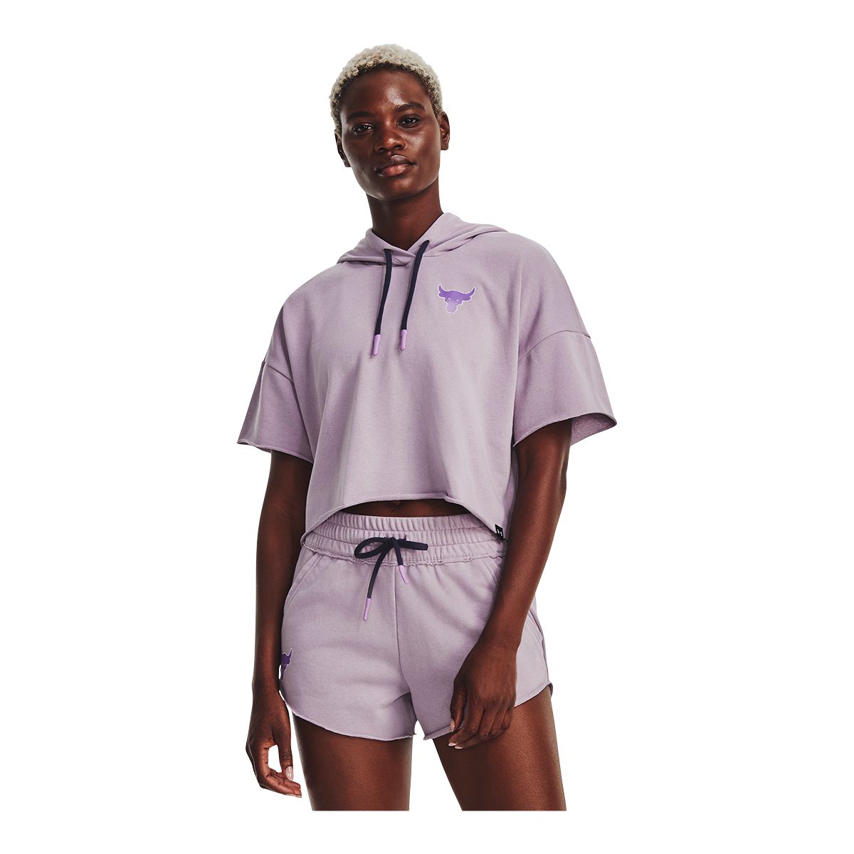 Under Armour Women's Project Rock Short Sleeve Hoodie | Sportchek