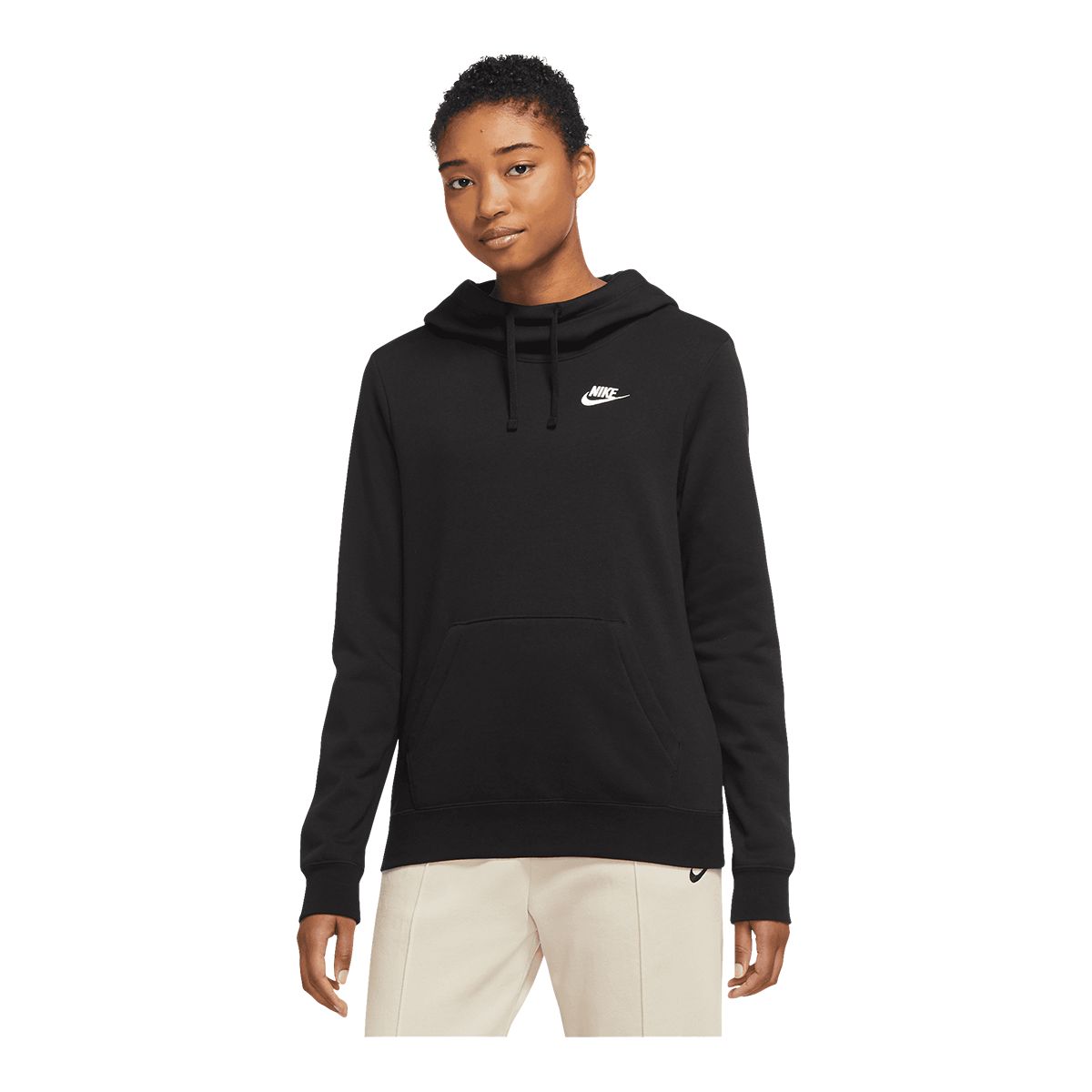 Nike Women's Club Fleece Pullover Sweatshirt Hoodie, Plus Size, Kangaroo Pocket