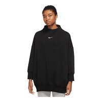 Nike Women's Phoenix Mock Neck Fleece Sweatshirt Tunic, Oversized Front_Flat