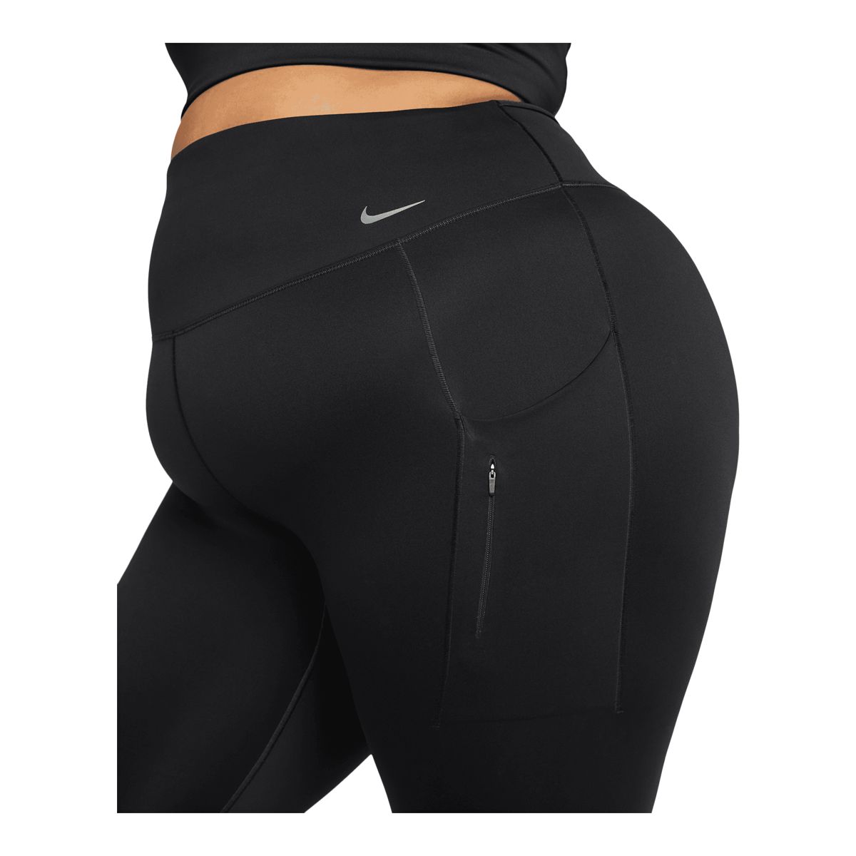 Nike Pants Womens 1X Plus Black Orange Air 7/8 Leggings Running Yoga New  768