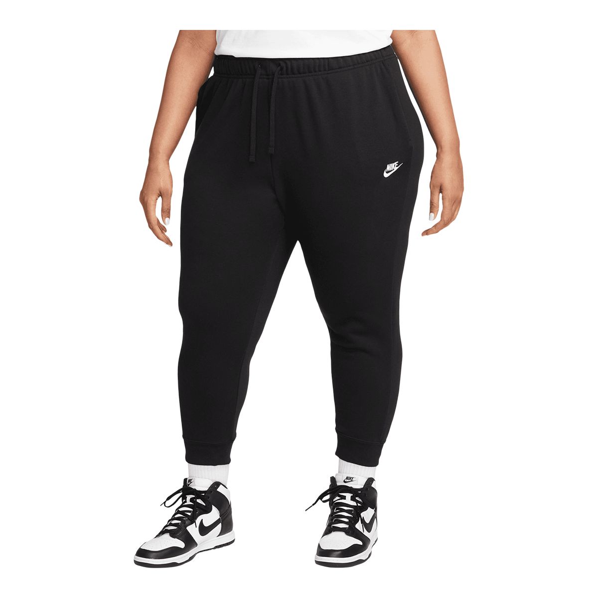 Nike Women's Club Fleece Jogger Pants  Casual Lounge Mid Rise