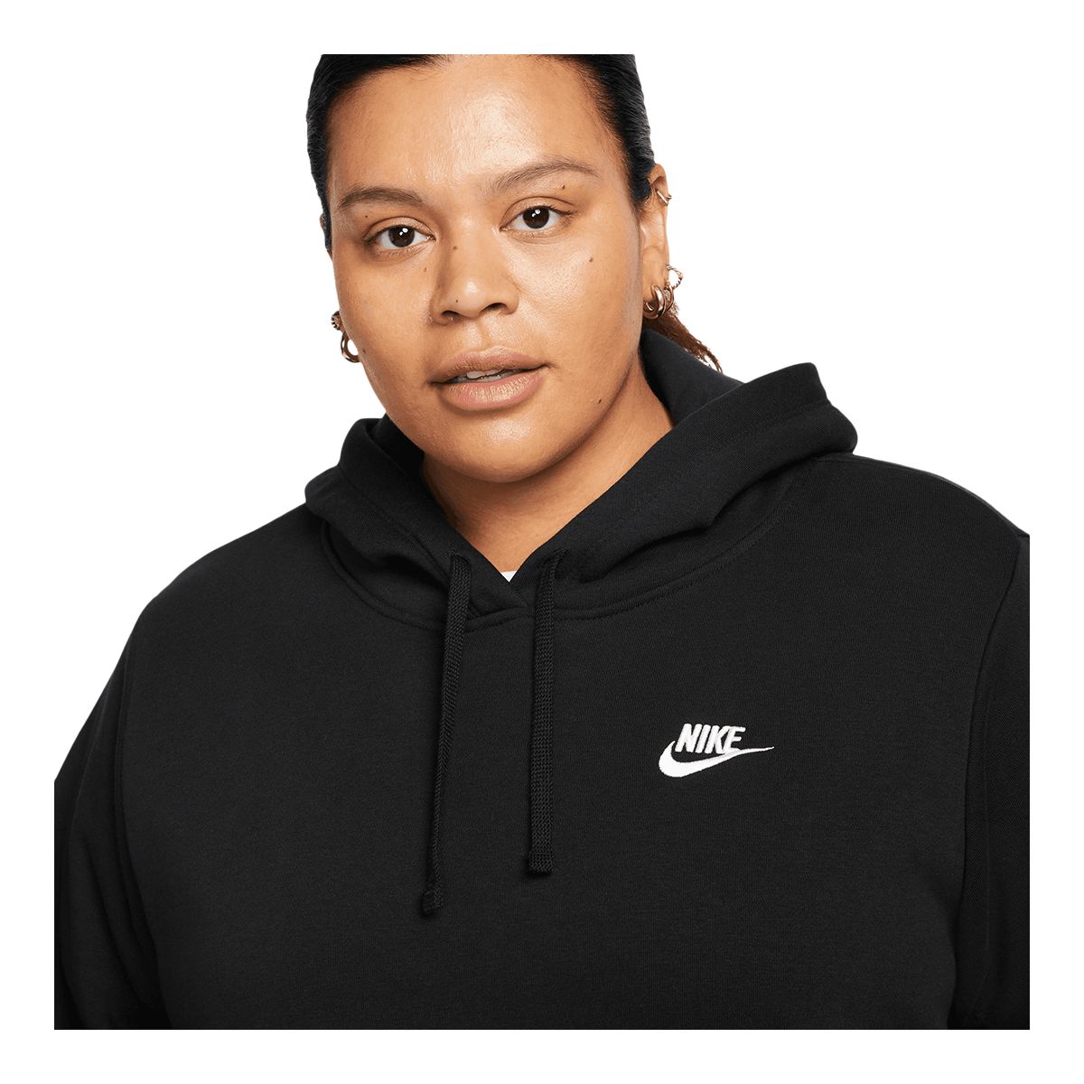 Nike Women's Club Fleece Pullover Sweatshirt Hoodie, Plus Size, Kangaroo  Pocket