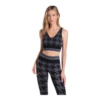 Lole Women's Marlowe Seamless V-Neck Sports Bra, Low Impact Front_Flat