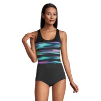 Gabar Women's Gliding Stripe Scoop Neck One Piece Swimsuit Front_Flat