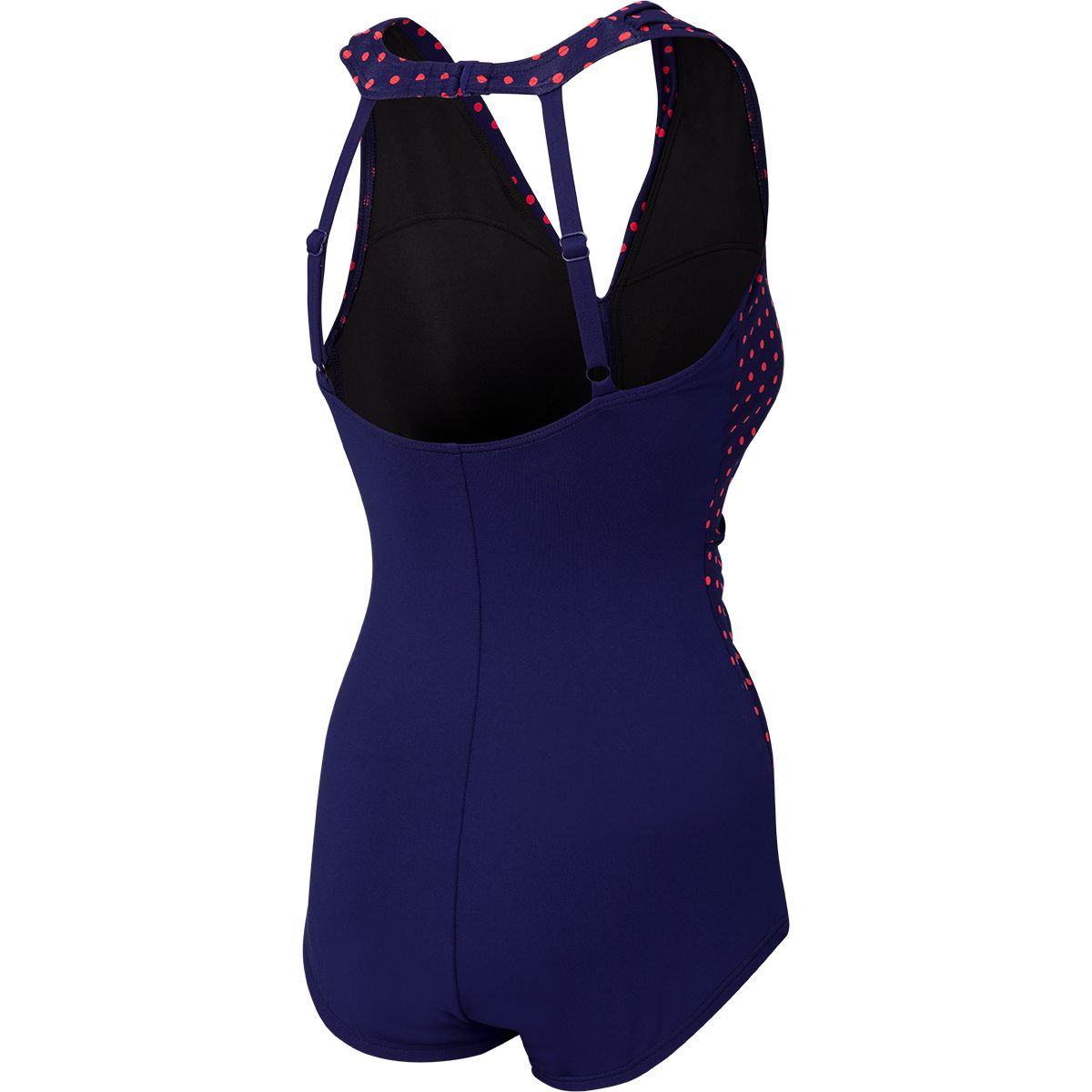 Gabar Women's Deep Water Dot Draped Twist V-Neck One Piece Swimsuit