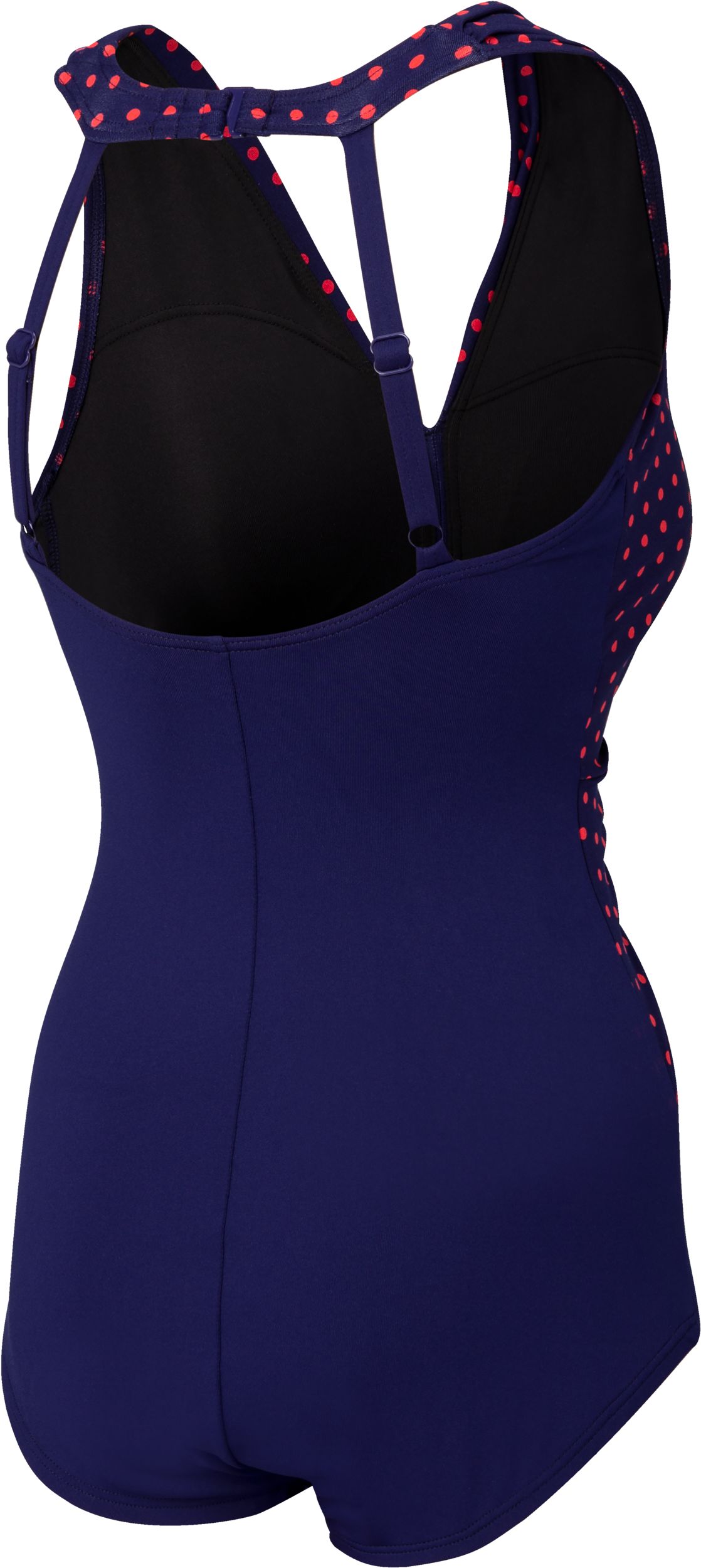 Gabar Women's Deep Water Dot Draped Twist V-Neck One Piece Swimsuit