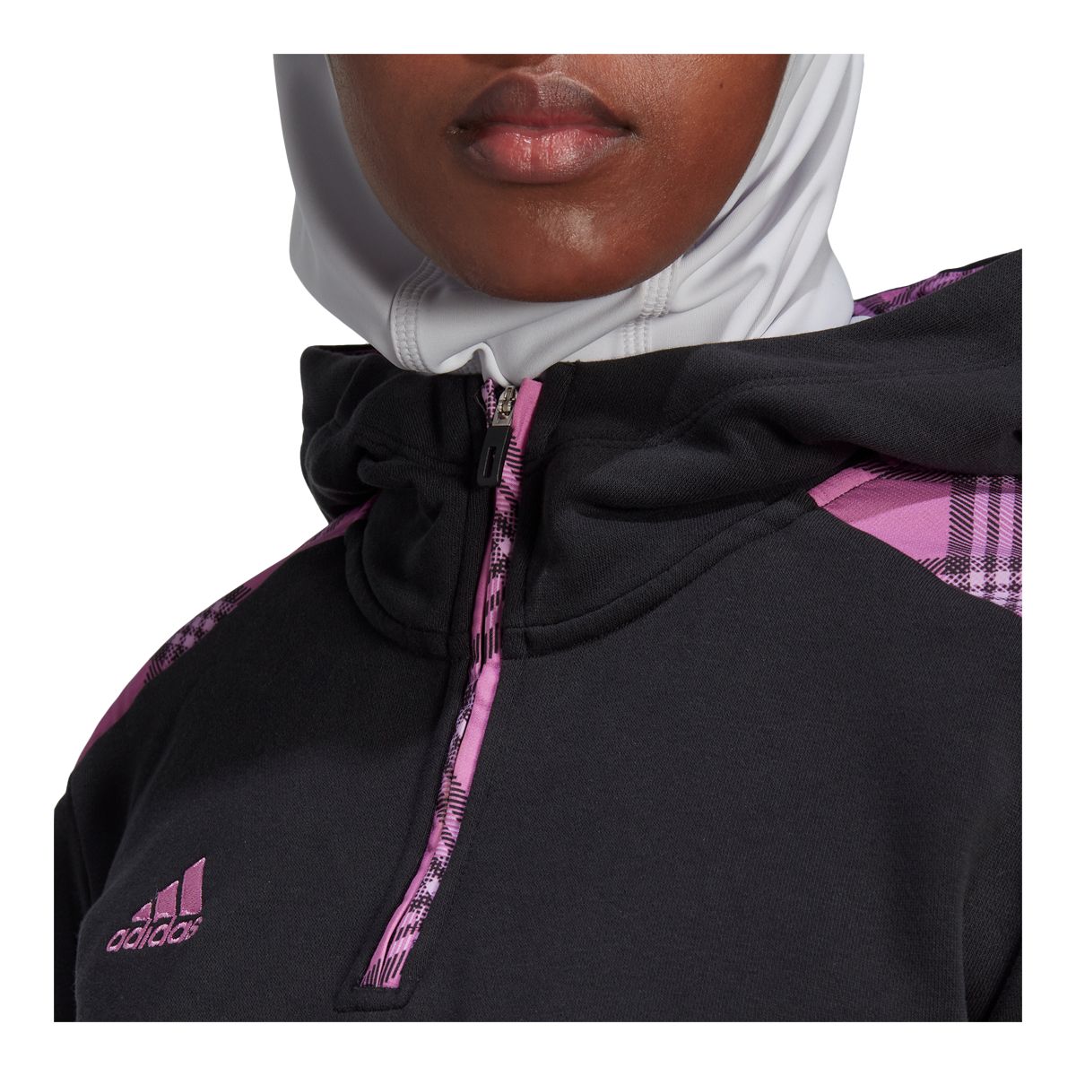 adidas Women's Tiro 21 Quarter Zip Fleece Pullover Hoodie